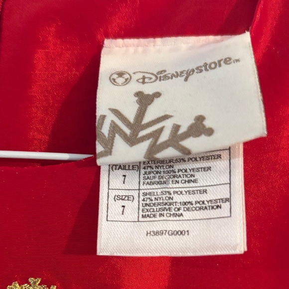 Disney Minnie Mouse Red Dress with Gold  Bow - Picture 2 of 8